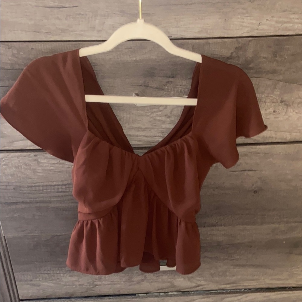 Elegant Brown Women's Top